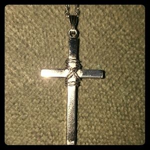 Sterling silver cross necklace