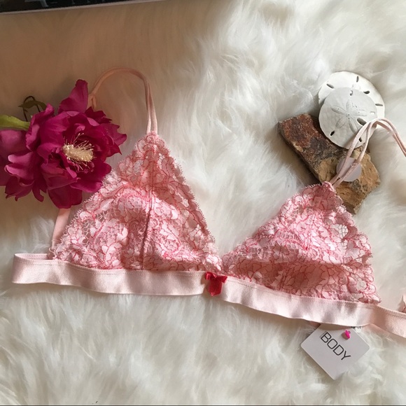 NEW💓 Pink Lace Bralette For Love & Lemons - Picture 1 of 3