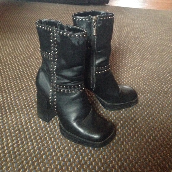 Studded Punk Biker Boots