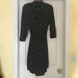 Black collared dress