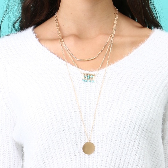 NEW💓 Gold Medallion Necklace American Eagle