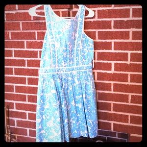 Blue and white floral Lilly Pulitzer dress