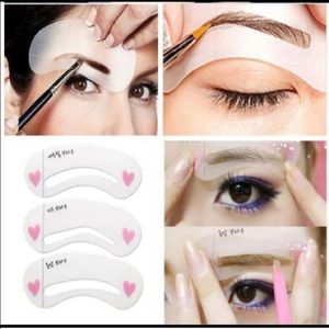 A set of 3 different style eyebrows shaping cards