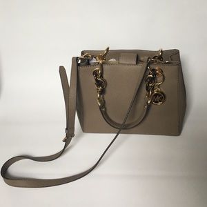 Michael Kors - Cynthia Sm Leather Satchel - Taupe