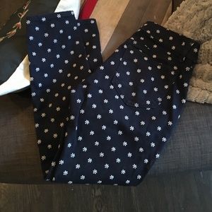 Ann Taylor - 0P The Skinny Ankle Patterned Pants