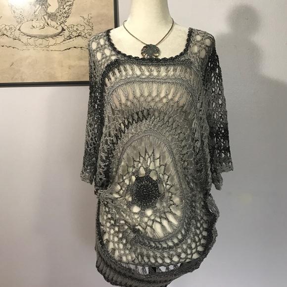 Pronto Tops - Pronto Fabulous Open Weave Layering Piece- Med