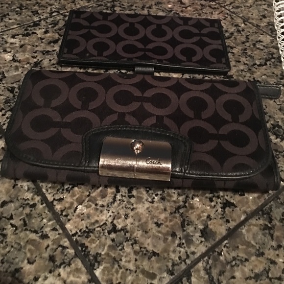Coach wallet with checkbook cover.