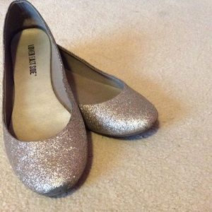 Light Gold Sparkly Flats