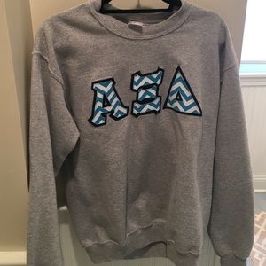 Alpha Xi Delta Stitched Letter Sweatshirt