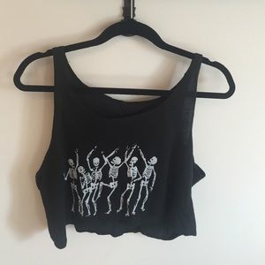 Brandy Melville skeleton crop top