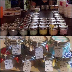 Essential oil sugar scrubs