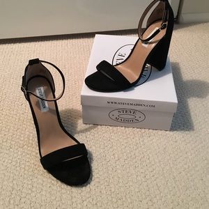 Steve Madden Carrson Black Suede Shoes