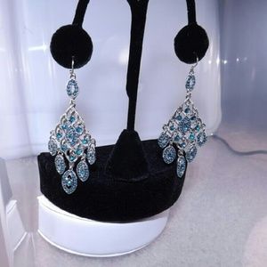 Blue & Silver Dangle Earrings