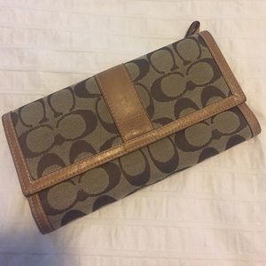 Coach Signature Trifold Wallet