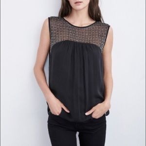 Velvet by G&S ELORA BEADED CHIFFON TOP