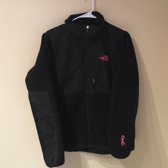 Black & Pink Breast Cancer North Face Fleece