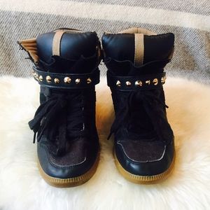 Zara High Wedge Sneakers