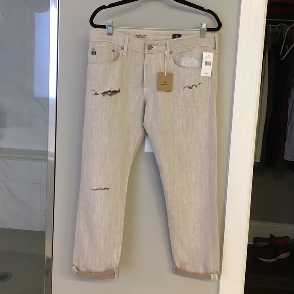 AG slouchy slim crop jeans