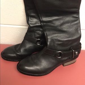 COACH BLACK LEATHER BOOTS