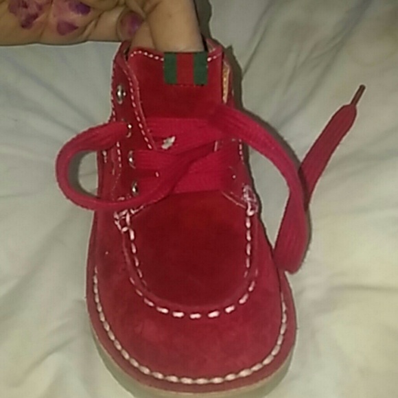 Authentic Suede Never worn kids Gucci boot
