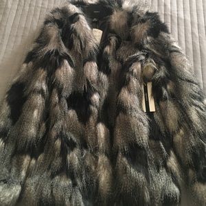 Faux fur coat