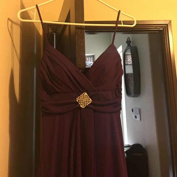 Long purple formal gown