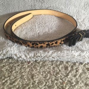 FOSSil faux horse hair leopard belt