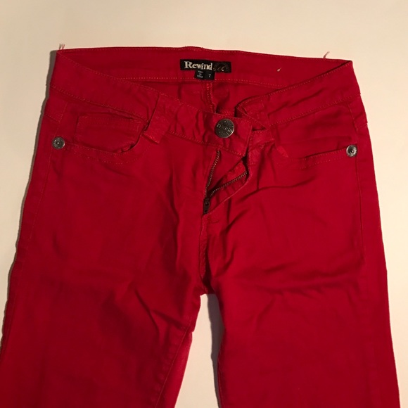 Red Skinny Legged pants - Picture 1 of 4
