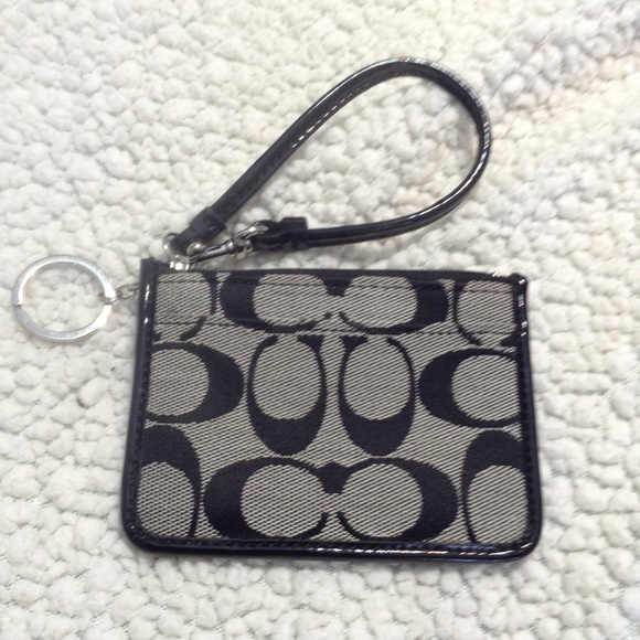 Coach Handbags - Coach black/grey jacquard ID holder