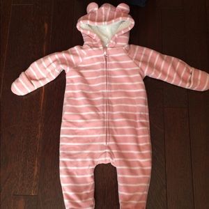 Infant girls fleece snow suit