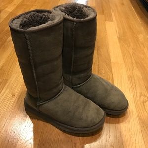 Gray Tall UGG Boots