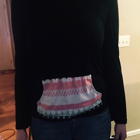 Long sleeved hooded southwestern pattern hoodie