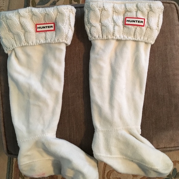 White Hunter Boots Socks