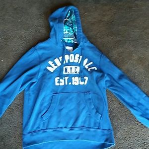 Mens blue hoodie