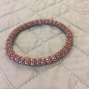 Purple Nepal Beaded Bracelet