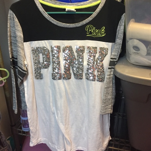 PINK Quarter Sleeve Tee