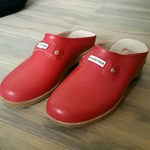 Hunter Red Clogs