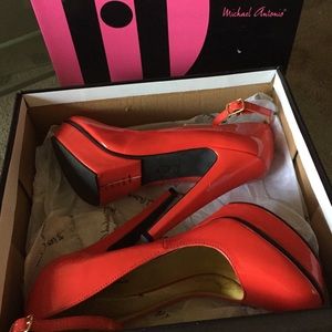Sexy Firetruck-Red Michael Antonio Heels. Worn 1x.