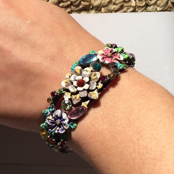 Handcrafted art paint & jeweled bracelet - Picture 2 of 4