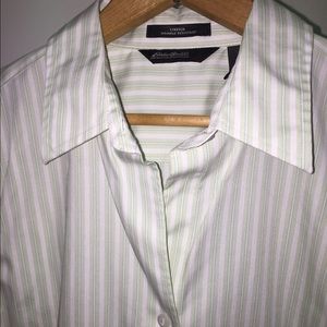 Eddie Bauer Long Sleeve Collared Dress Shirt, mint