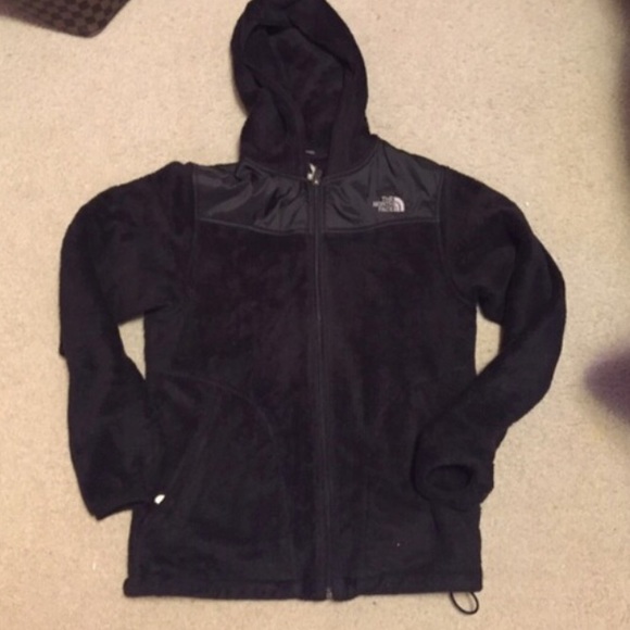 Fuzzy north face jacket