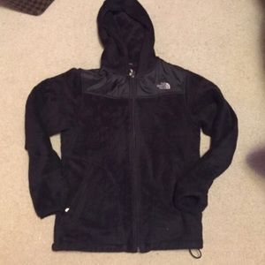 Fuzzy north face jacket