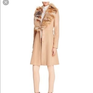 Alice + Olivia fur collar coat