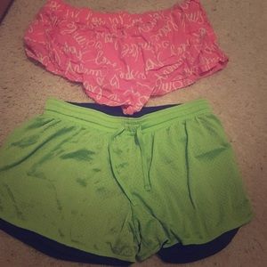 Running shorts, pajama shorts