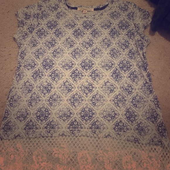 Blue & White blouse