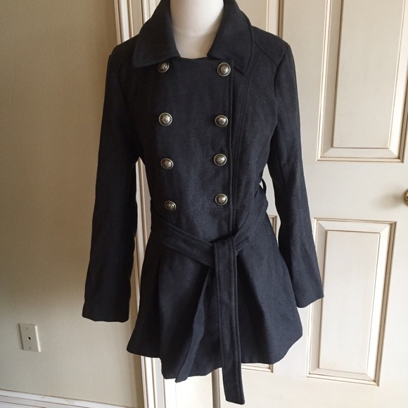 Grey peacoat