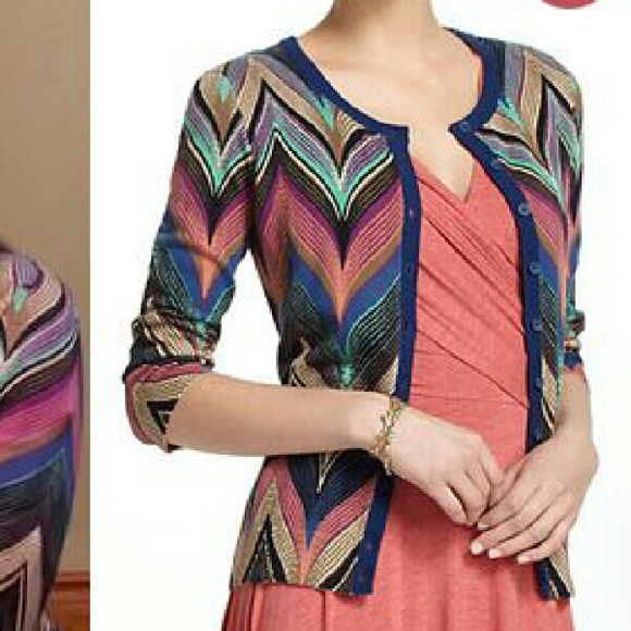 Anthropology Tabitha multicolored cardigan sweater
