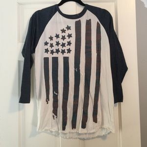 American Eagle flag tee
