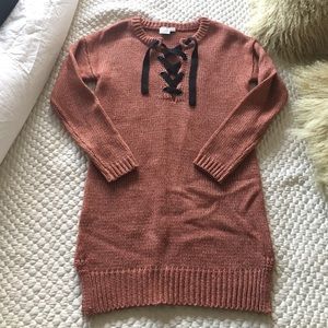 ASOS Lace-Up Sweater Dress