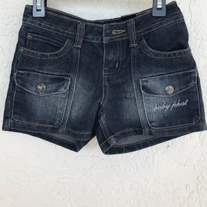 BABY PHAT Girls size 8, dark denim jeans shorts